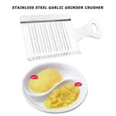 Stainless Steel Manual Grind Garlic Press Peeler Ginger Mud Kitchen Gadget