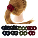 20 Pieces Womens Soft Velvet Elastic Scrunchies Bobble Hair Ropes for Girls