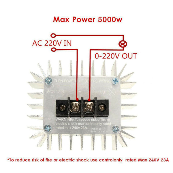 5000W Dimmer Motor Speed Controller SCR Voltage Regulator Dimming Module