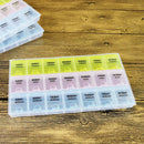 21 Slot Pill Box Visible Medicine Case Letter Printing Weekly Holder Separate