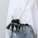 Velvet Leather Tassel Women Keychain Bag Pendant Car Key Chain 30PCS Rand Dwgp