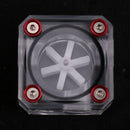 Acrylic G1/4'' Threaded Square Shape Computer Water Cooling Flow Meter White