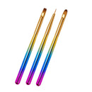3x Nail Art Brush Set Nail Painting Brushes Nail Drawing Pen Nail Art DIY