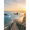 Painting By Numbers Kit DIY Seaside Steps Canvas Oil Art Picture Home Decor A