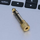 3.5mm Female to 6.5mm Male Headphone to Stereo Microphone Jack Adapter