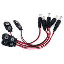 5Pcs 5.5*2.1MM 9V Battery Snap Power Cable to DC Clip Male Line Adap FT