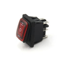 Red 3 Position 6Pin DC 12V Waterproof Car Boat LED Rocker Switch Latching3CY