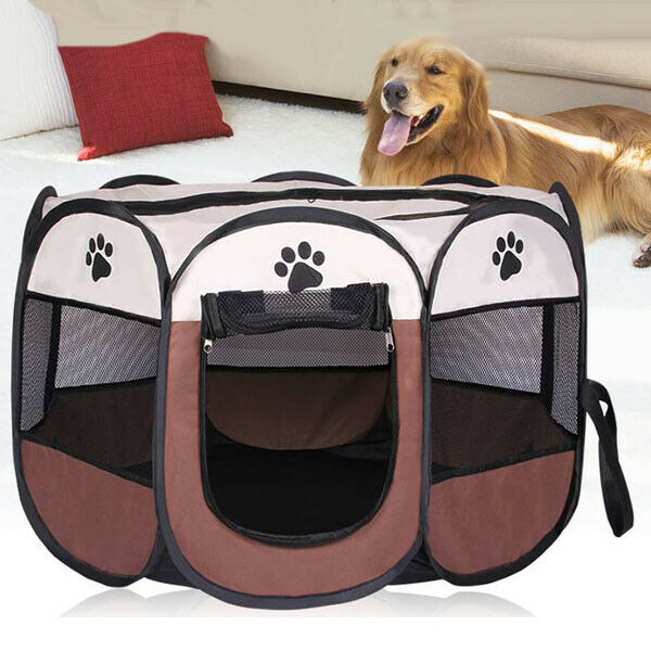 Portable Folding Pet tent Dog House Cage Dog Cat Tent Playpen Puppy Kennel  I1W2