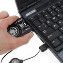 Mini Flexible Vacuum Air Extracting LED USB Cooler Cooling Fan For Notebook %o