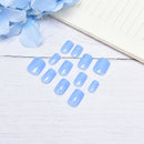 Pure color French False Nails Art Acrylic Full Cover Tips Manicure Glue %!