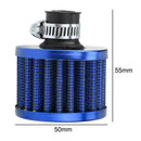 12mm Car Motor Cold Air Intake Filter Turbo Vent Crankcase Breather(Blue)
