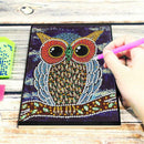 DIY Owl Special Shaped Diamond Painting 50 Pages A5 Sketchbook Drawing Book