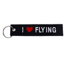 Embroidery fabric key ring car motorcycle key chain crew tag pilot bag luggage T
