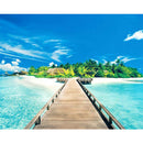 Painting By Numbers Kit DIY Quiet Beach Hand Painted Canvas Oil Art Picture