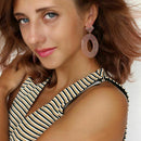 Acrylic Oval Dangle Earrings For Women Geometry Big Circle Earrings Blue