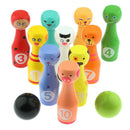Kids Wooden Toys Indoor Kids Bowling Learn Count By Counting Bowling Pins
