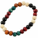 8mm Wood Bracelet Link Bracelet Wrist Tibetan Buddhist Multicolor Buddha Pr Y9N7
