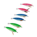 6pcs Luminous Squid Jig Hook Simulation Design Shrimp Fishing Lure Hard Bait