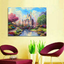 DIY 5D Rainbow Castle Diamond Painting Craft Cross Stitch Embroidery Home D