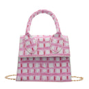 Fashion Printed Women Shoulder Bag PU Leather Chain Mini Totes Handbag (1)