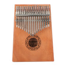 17-Key Thumb Finger Piano African Sanza Mbira Mahogany Wood Kalimba (Moire)