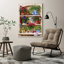 Painting By Numbers Kit DIY Flower Rack Hand Painted Canvas Oil Art Picture
