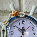 Mediterranean-Style Wood Round Wall Clock Retro 215*25mm Large Wall Clock S Q6S3