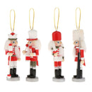 9x 4.9" Wooden Nutcracker Puppet Ornaments Set for Christmas Tree Lawn Gifts