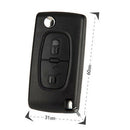 for Citroen Key Shell Folding Remote Control Replacement Shell Buttons Slotted