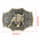 Retro Long Horn Bull Classic Men'S Belt Buckle Metal Alloy Western Cowboy MO FT