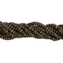 5x8mm Faceted Brown Snowflake Obsidian Rondelle Loose Beads Gemstones 15''