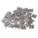 50pcs Alloy Filigree Flower Connector Pendants Charms for DIY Jewelry Making