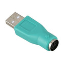 2 Pcs USB 2.0 Male to PS/2 Female Mouse Keyboard Adapter Connector