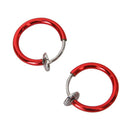 12mm Spring Ear Clip Earring Findings without Pierced Ears Red A1Q5