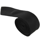 2" Wide Stripes Pattern Self Tie Skinny Necktie Black for Woman B1P6