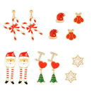 6 Pairs Christmas Drop Earrings Women Snowflake Ear Dangles Jewelry Gift A