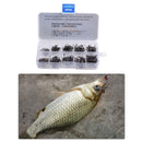 500pcs Assorted Sharpened Fishing Hooks Lures Baits With Tackle Box 10 Sizes New