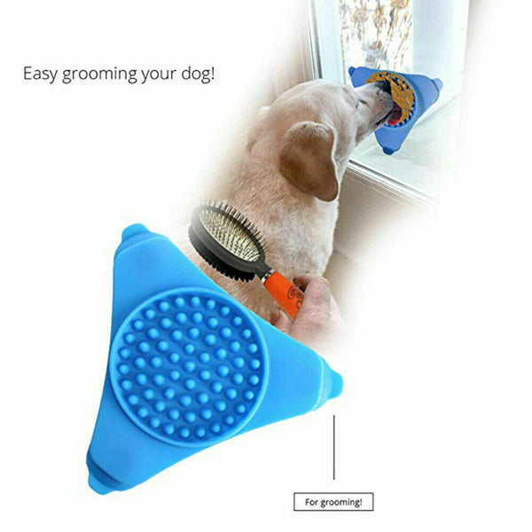 Silicone Pet Treater For Dogs Wall Feeder Slow Food Mounted Lick Disc-SuckerPad