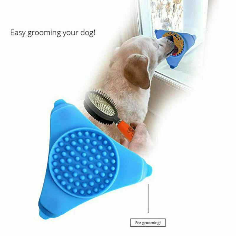 Silicone Pet Treater For Dogs Wall Feeder Slow Food Mounted Lick Disc-SuckerPad