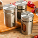 Kitchen Seasoning Spice Jar Salt Pepper Stainless-Steel Container Storage C J0H6