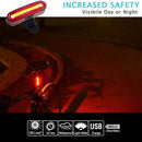 USB Rechargeable Bicycle Tail Light Rear LED Helmet Bike Cycling Safe Flashlight