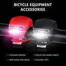 Silicone Light Bike Lamp, 6 pcs LED Bike Light Set (3x LED White & 3x LED r