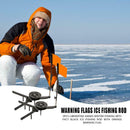 2pcs Outdoor Winter Ice Fishing Rod Flags Tip-Up Fishing Tackle Orange
