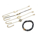 Letter Love Chain Bracelet Set Turtle Map Beads Women Jewelry Pendant Gifts