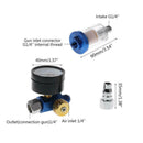 2x Air Regulator Gauge Spray Paint Gun & In-line Air Oil Water Separato XFV