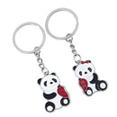National Pandas Couple Chain Pendant Keychain Gift for Lovers Key Ring