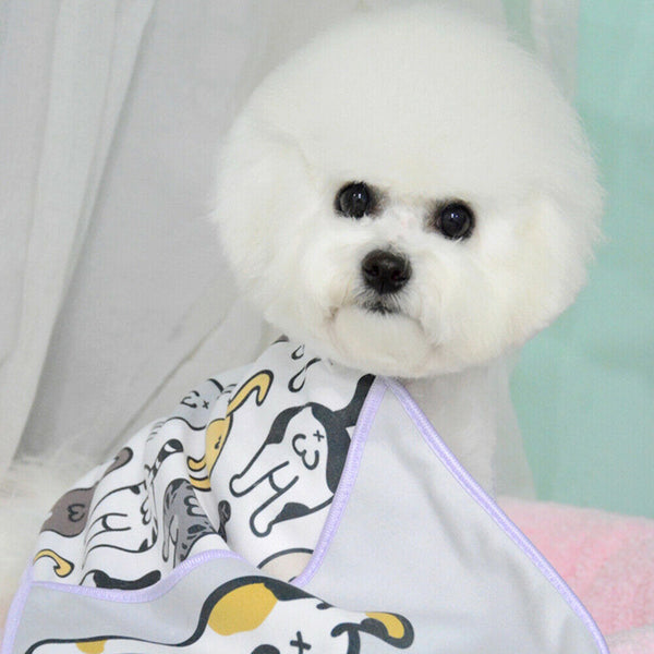 Soft Absorbent Towel Cute Pet Supplies Quick-drying Color Bath Towel (Cat) A#S