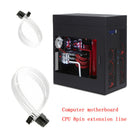 8-Pin ATX CPU ATX White Sleeve 30CM Extension Cord Shalkds 2 Cable Comb d YMD