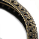1X 8.5cm Retro Flower  Handbag Handle Metal Frame Kiss Clasp Lock Purse Frame3c