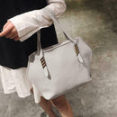 4pcs/set Solid Color Totes Women Leather Shoulder Card Bags Clutch (Grey)